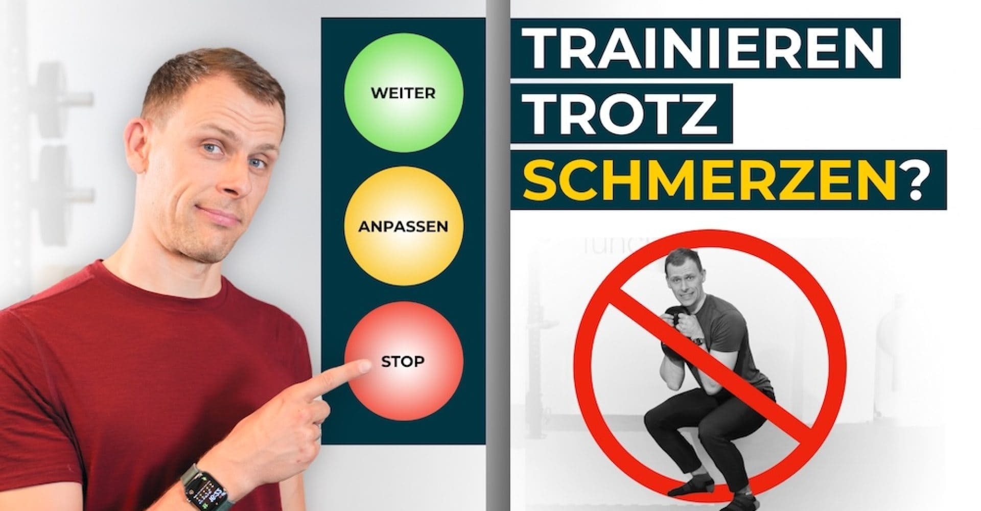 Schmerzampel Titelbild als Entscheidungshilfe: Trainieren trotz Schmerzen?