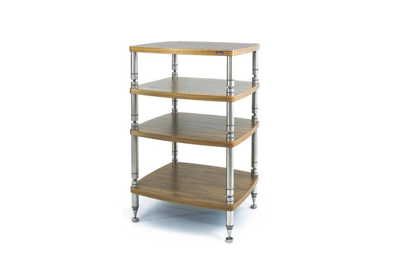 The SolidSteel HF racks in a 4-way configuration. (The wood finish is no longer an option)