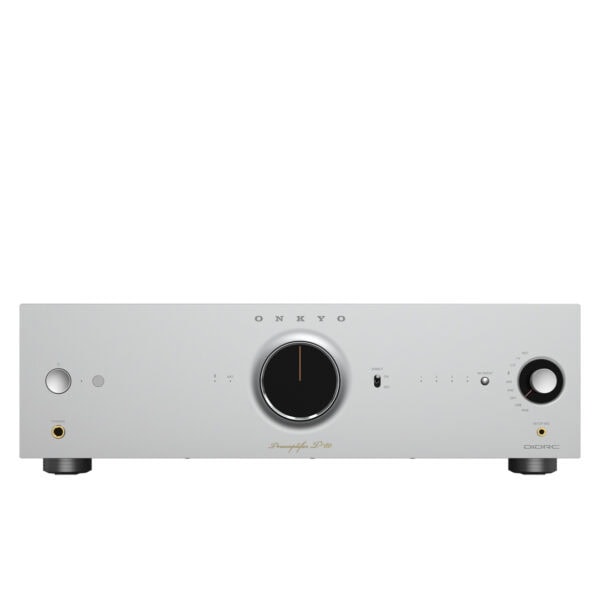 Onkyo ICON NP80 preamp dressed in silver.