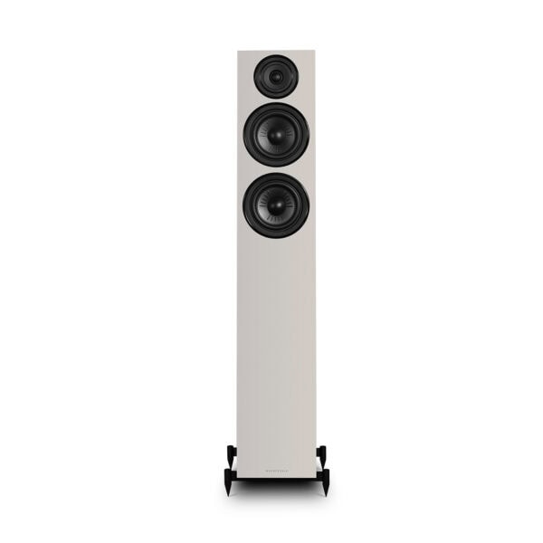 A Wharfedale 12.4i speaker in white.
