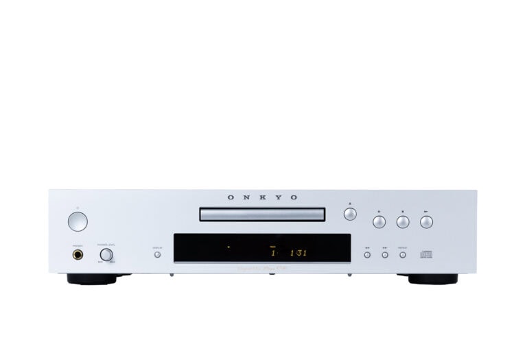 The Onklyo ICON C30 Compact Disc player in silver.