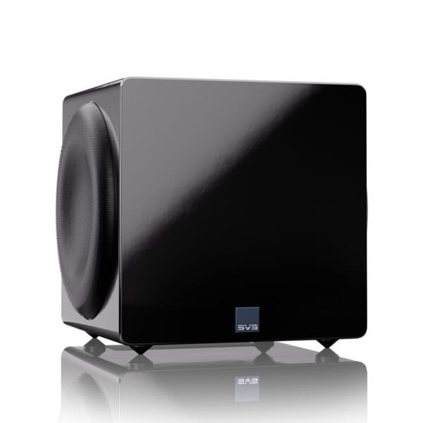 The SVS 3000 Micro at an angle in black.