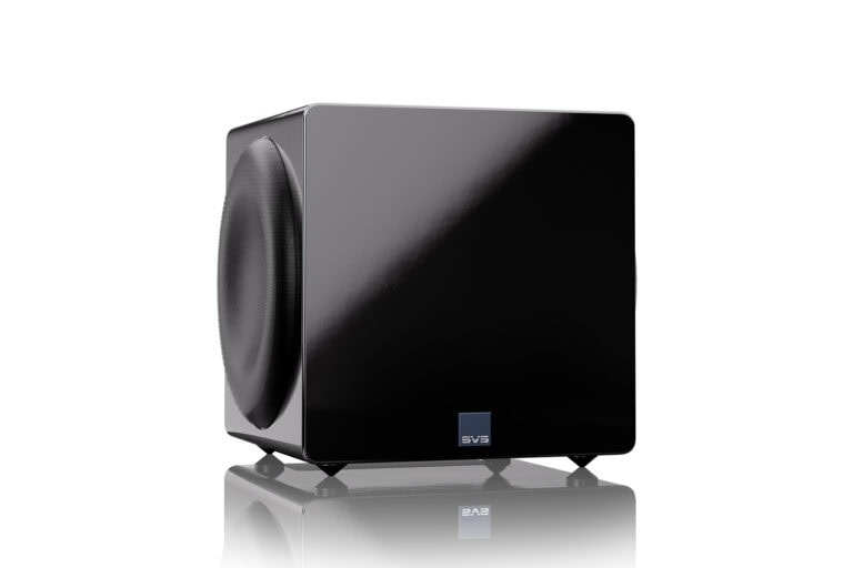 The SVS 3000 Micro at an angle in black.