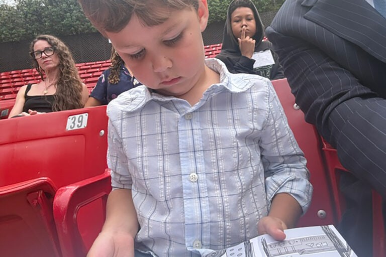 Young Giovanni reading the book Robot Sauce!