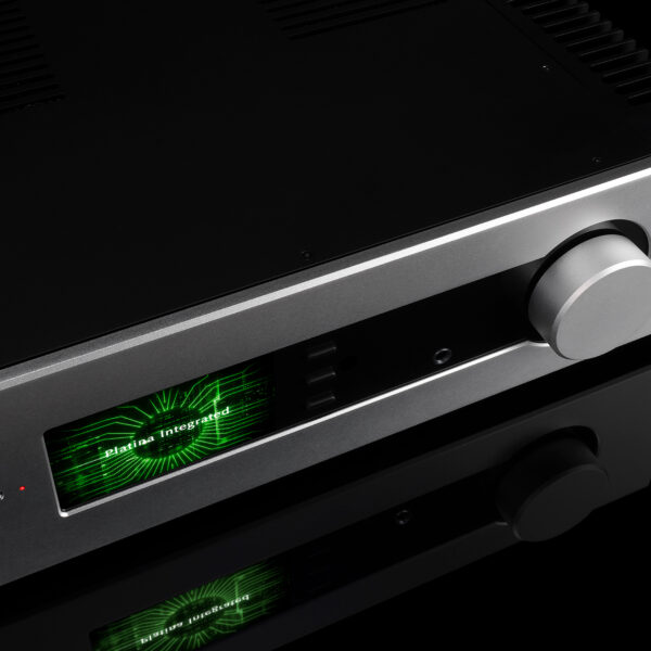 A top-down view of the Quad Platina Integrated Amp.