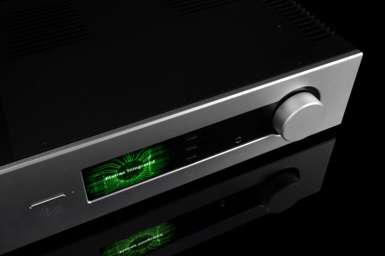 A top-down view of the Quad Platina Integrated Amp.