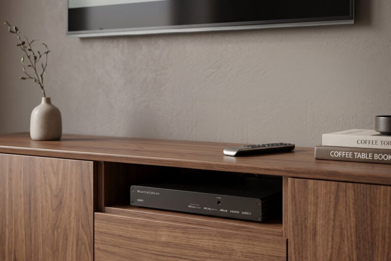 MartinLogan's USR 51 AV receiver installed.
