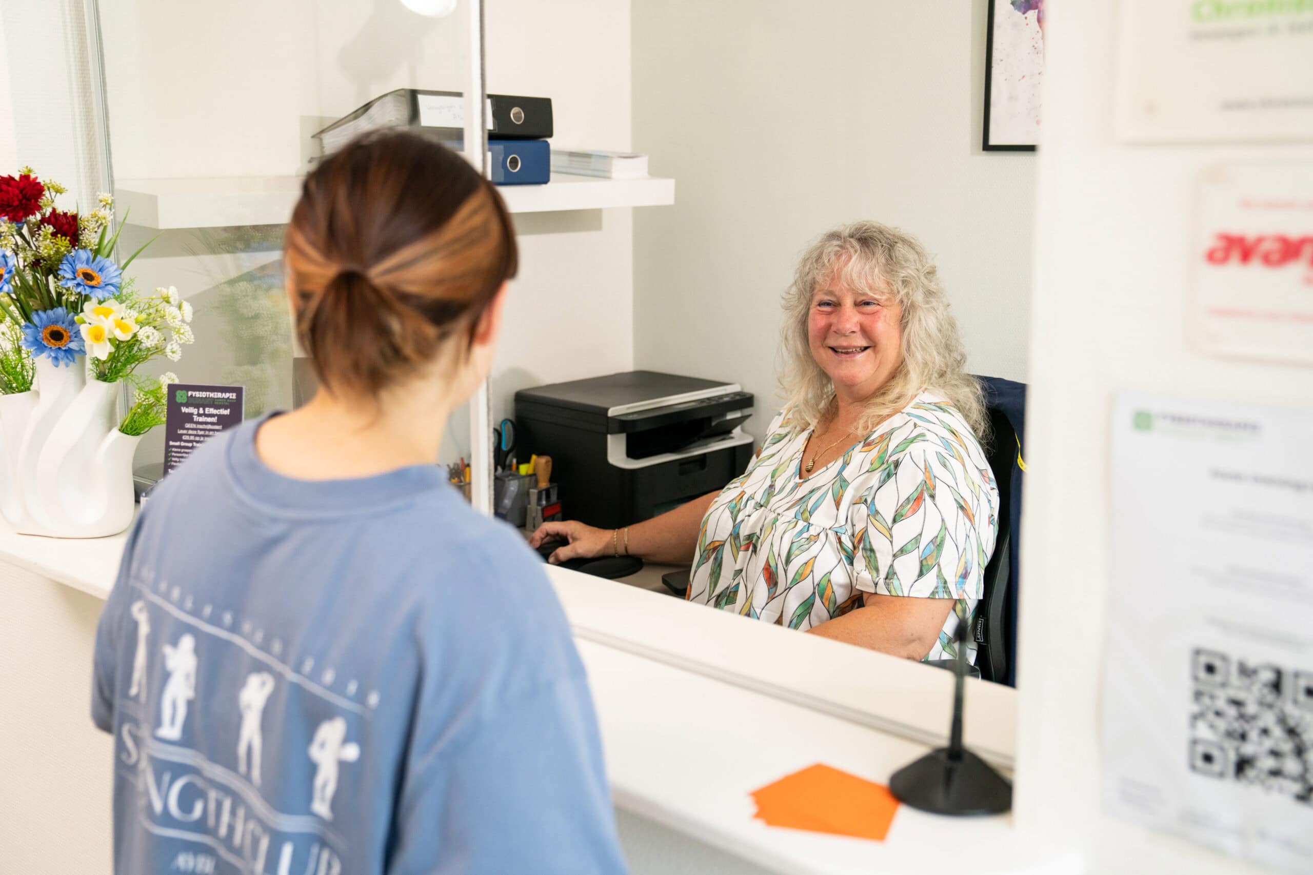 Receptie van Fysiotherapie Dunant in Roosendaal