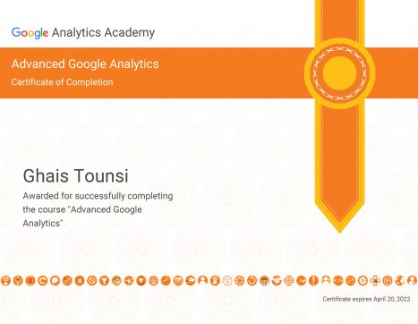 Advanced Google Analytics-Certification