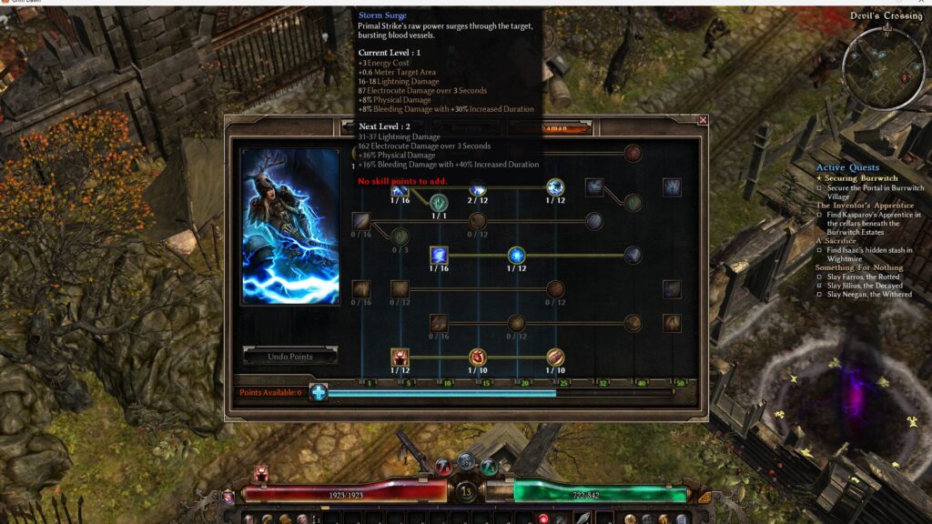 Grim Dawn, Shaman, Storm Surge, Warder, Leveling