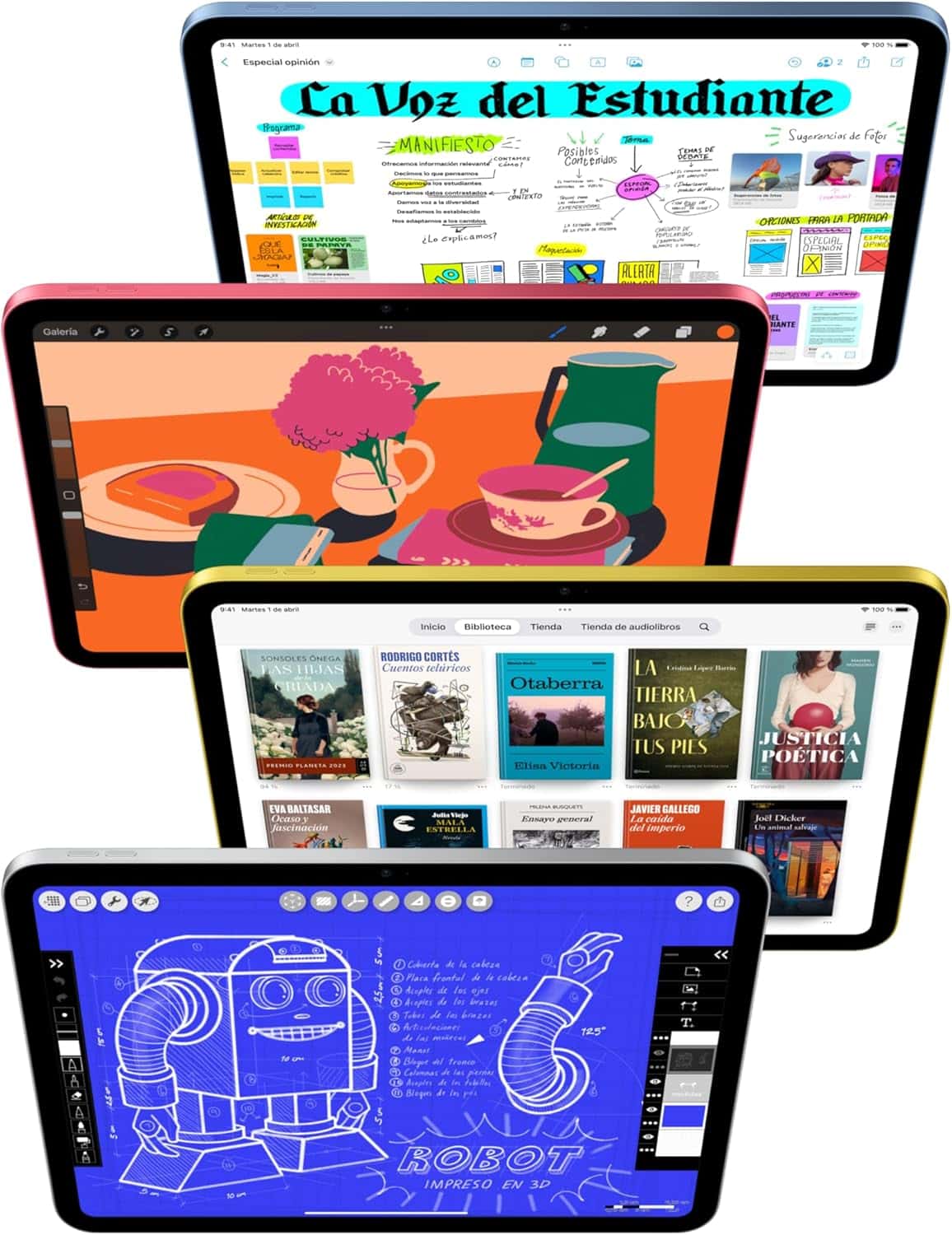 Apple iPad 11 pulgadas diseño lateral