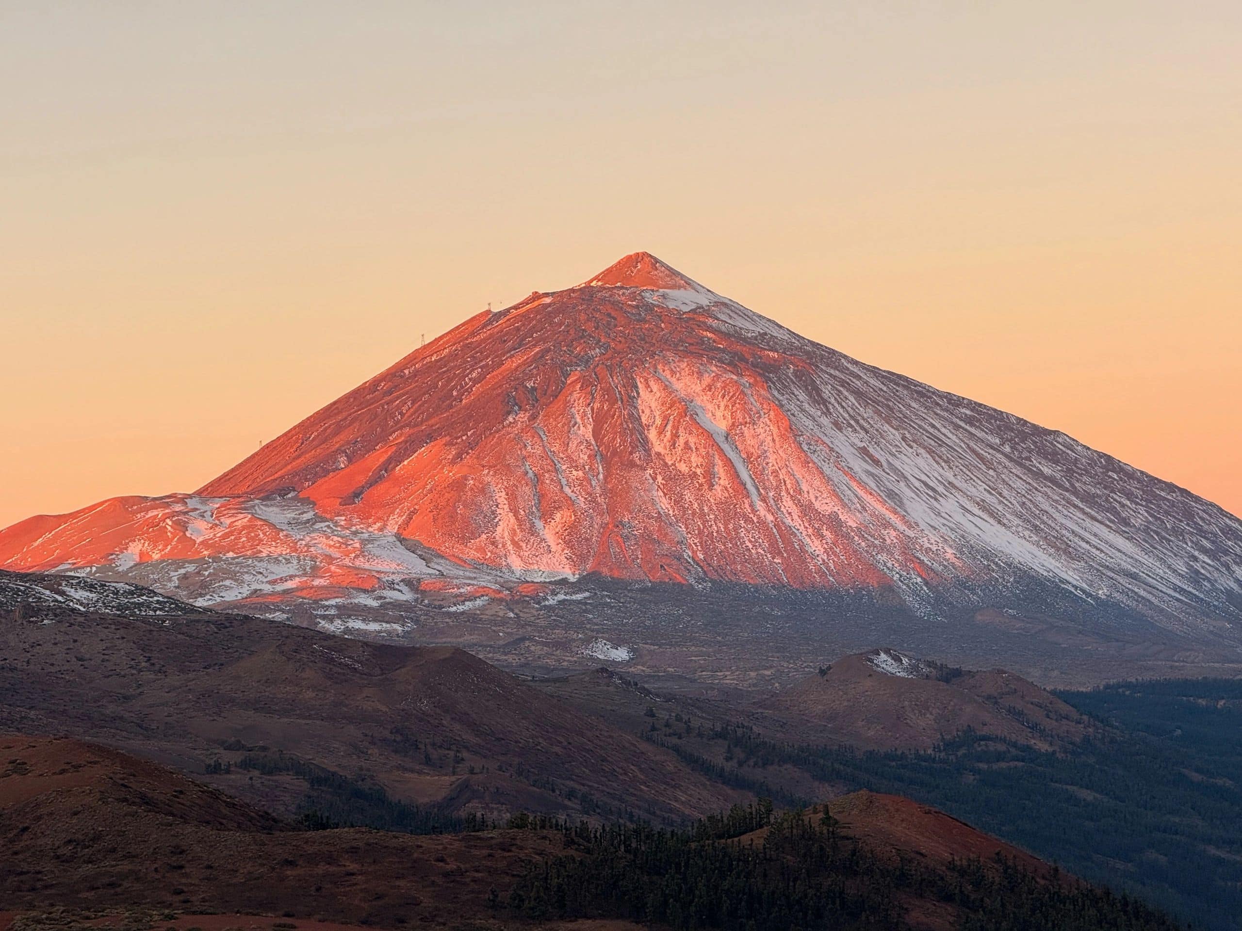 Mount Teide volcanic cone above Tenerife's high-altitude landscape