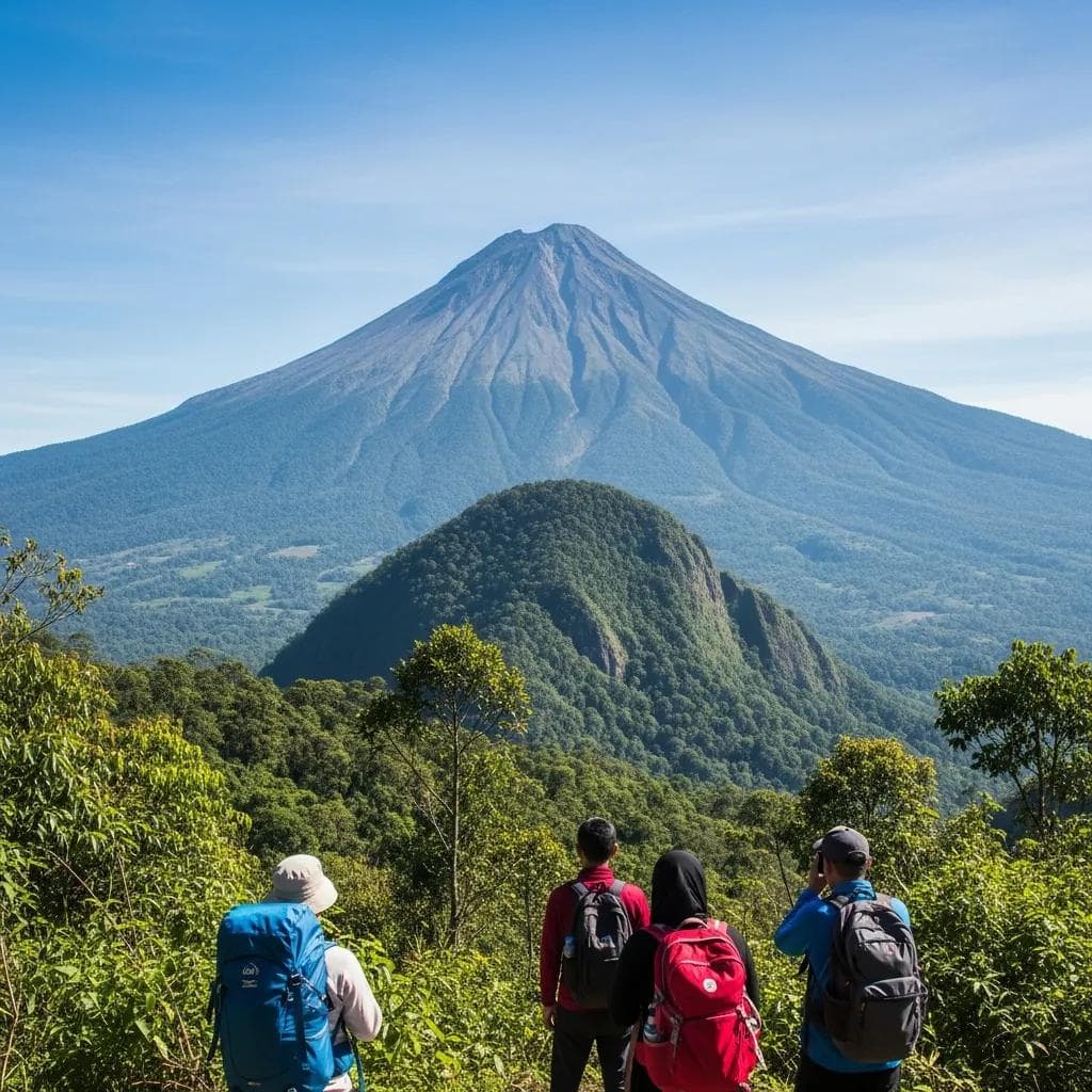 Pilgrims walking through a sacred mountain landscape representing the Global Summit Guide Pilgrimage Database