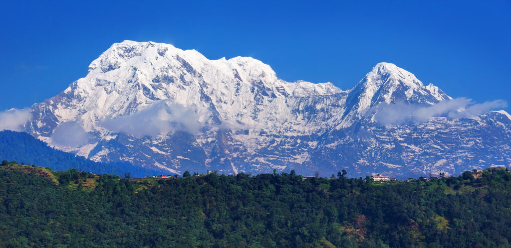Annapurna massif in Nepal illustrating avalanche and serac terrain