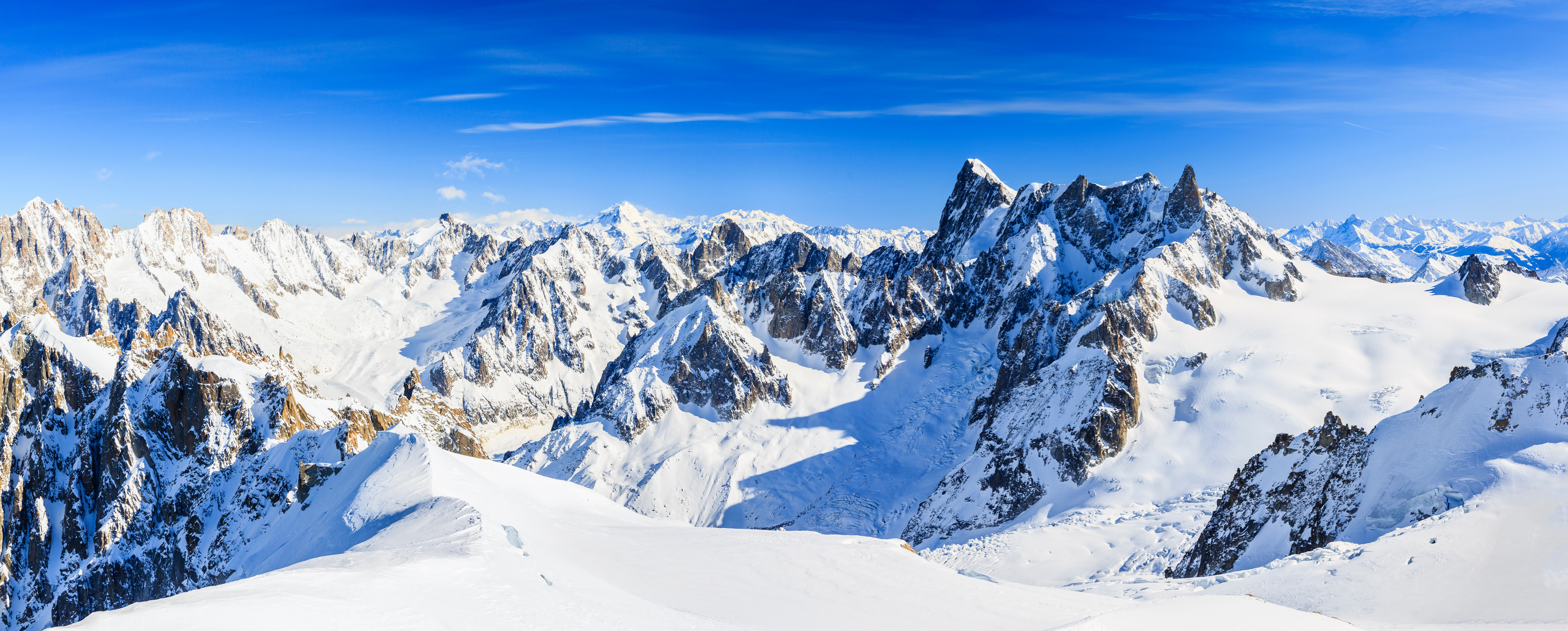 Mont Blanc above Chamonix, representing a mid-tier guided Alpine climbing budget