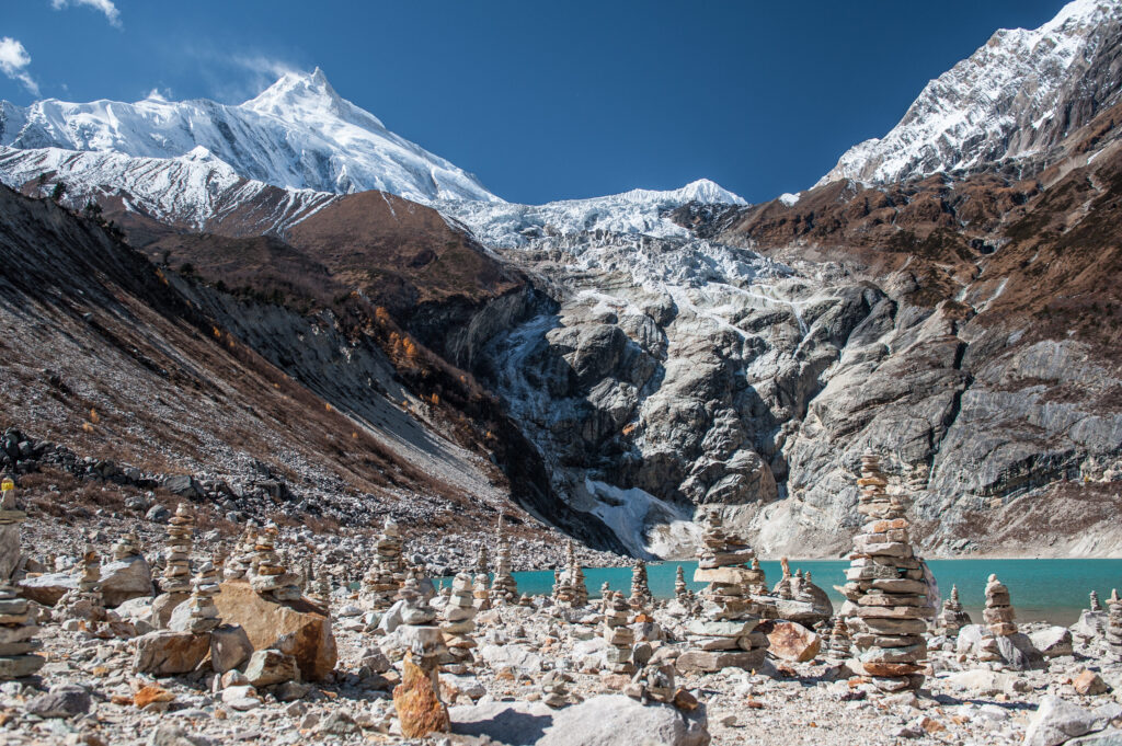 Manaslu and the Nepal Himalaya during the autumn climbing season