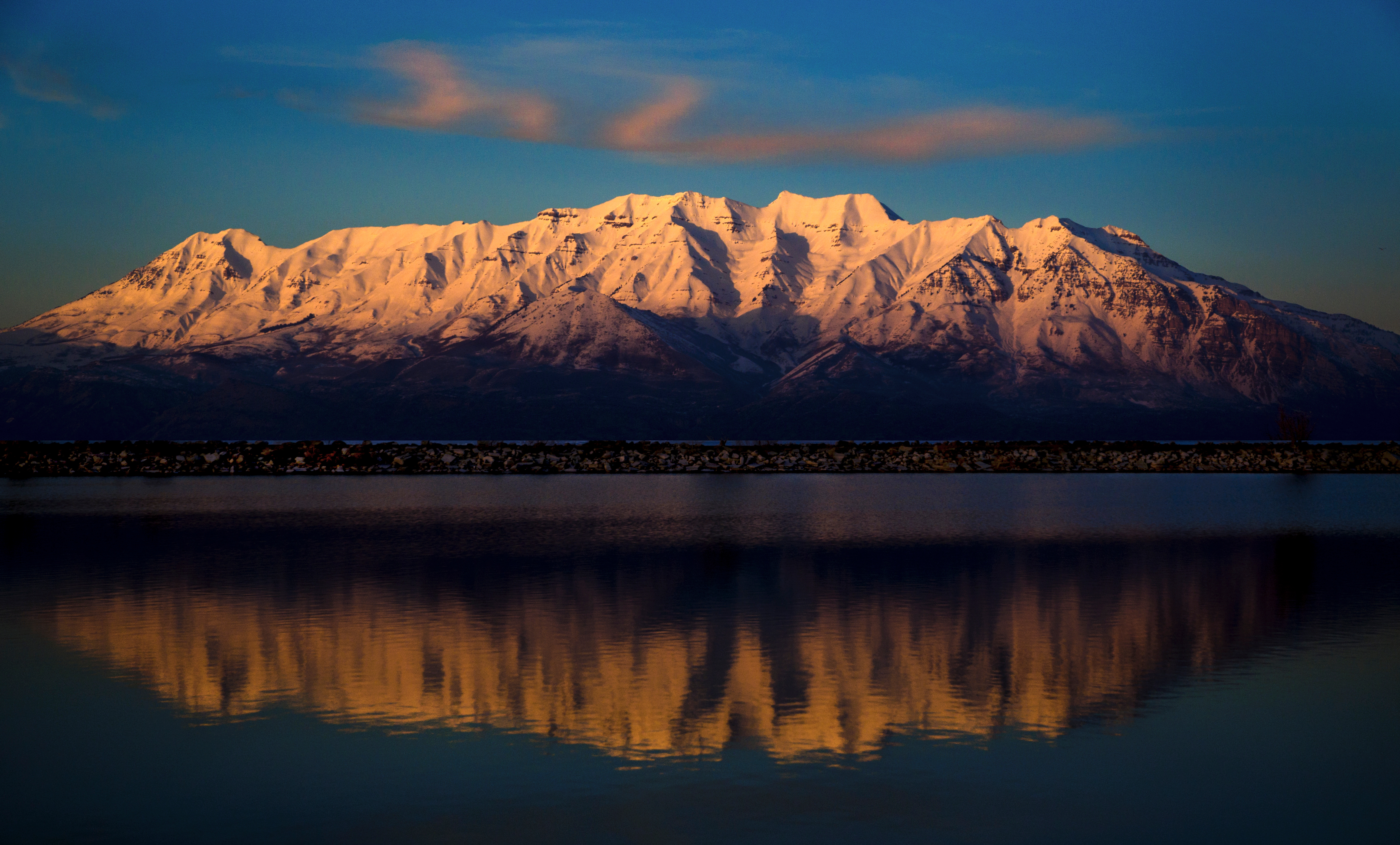 Mount Timpanogos above Utah Valley, a major Wasatch day-trip objective from Salt Lake City