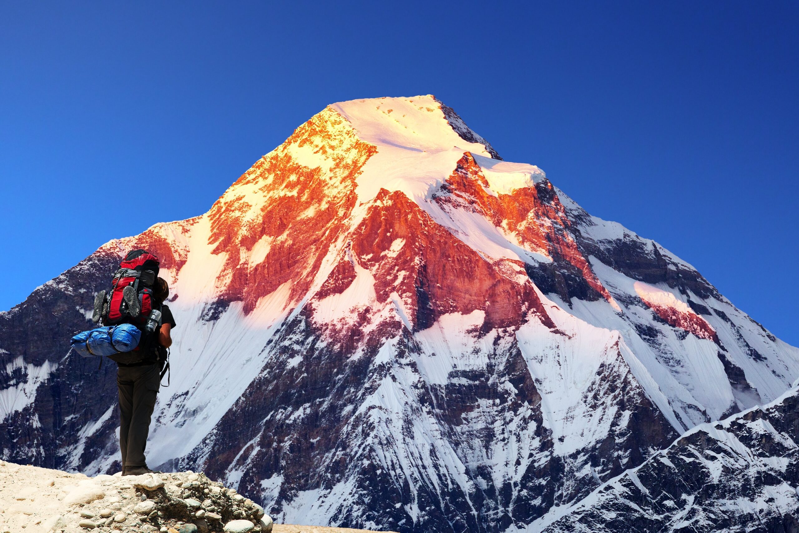 Dhaulagiri and high Himalayan expedition terrain in Nepal