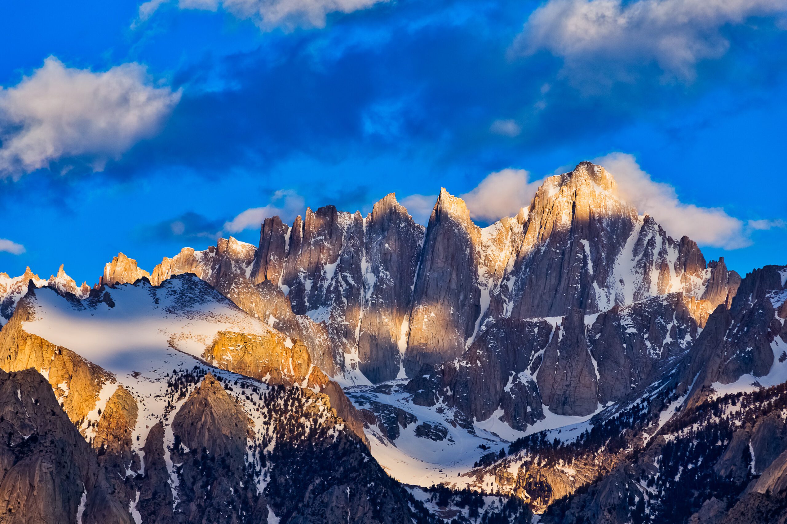 Mount Whitney in California, an authentic photograph of this ranked mountain