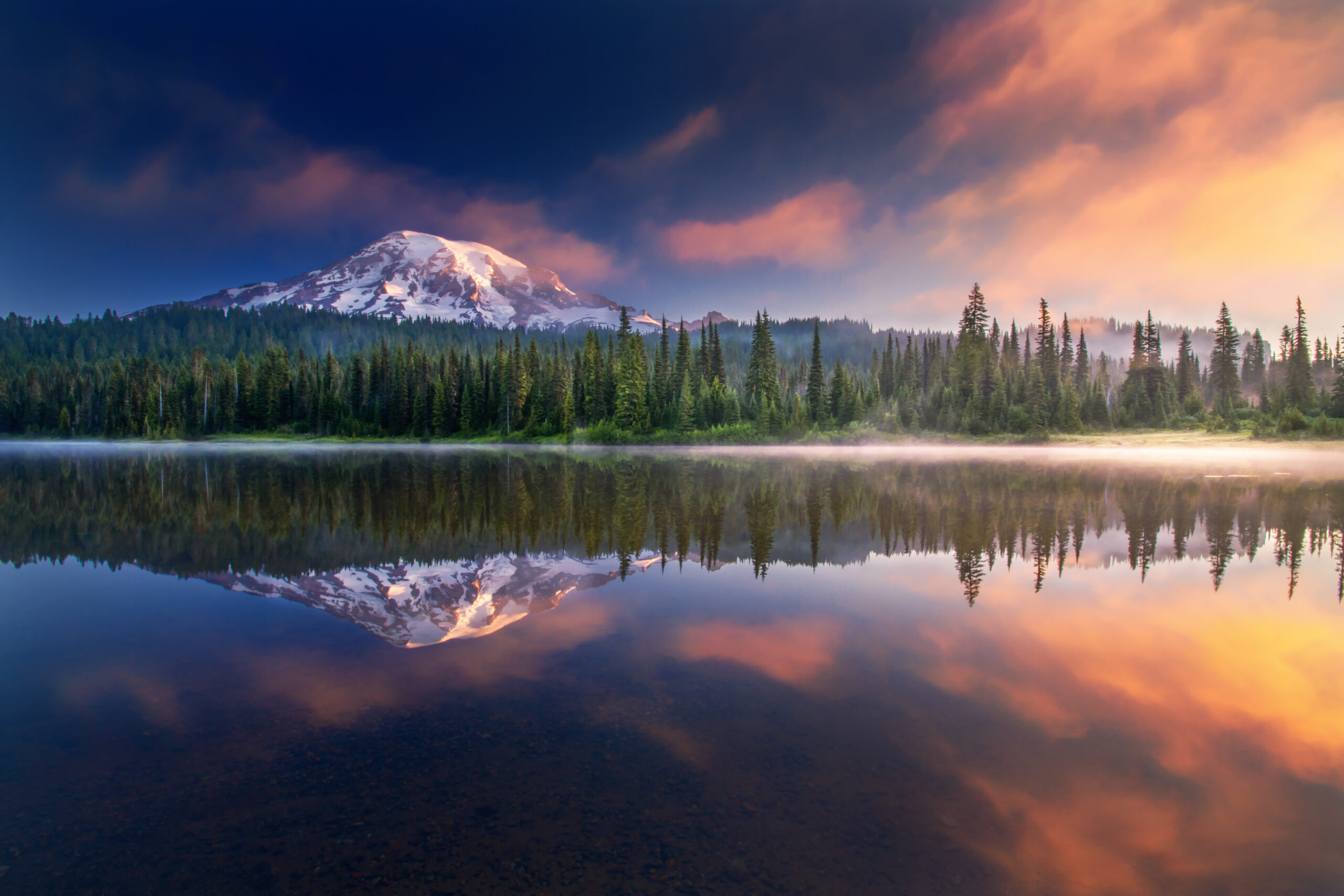 Mount Rainier in Washington, an authentic photograph of this ranked mountain