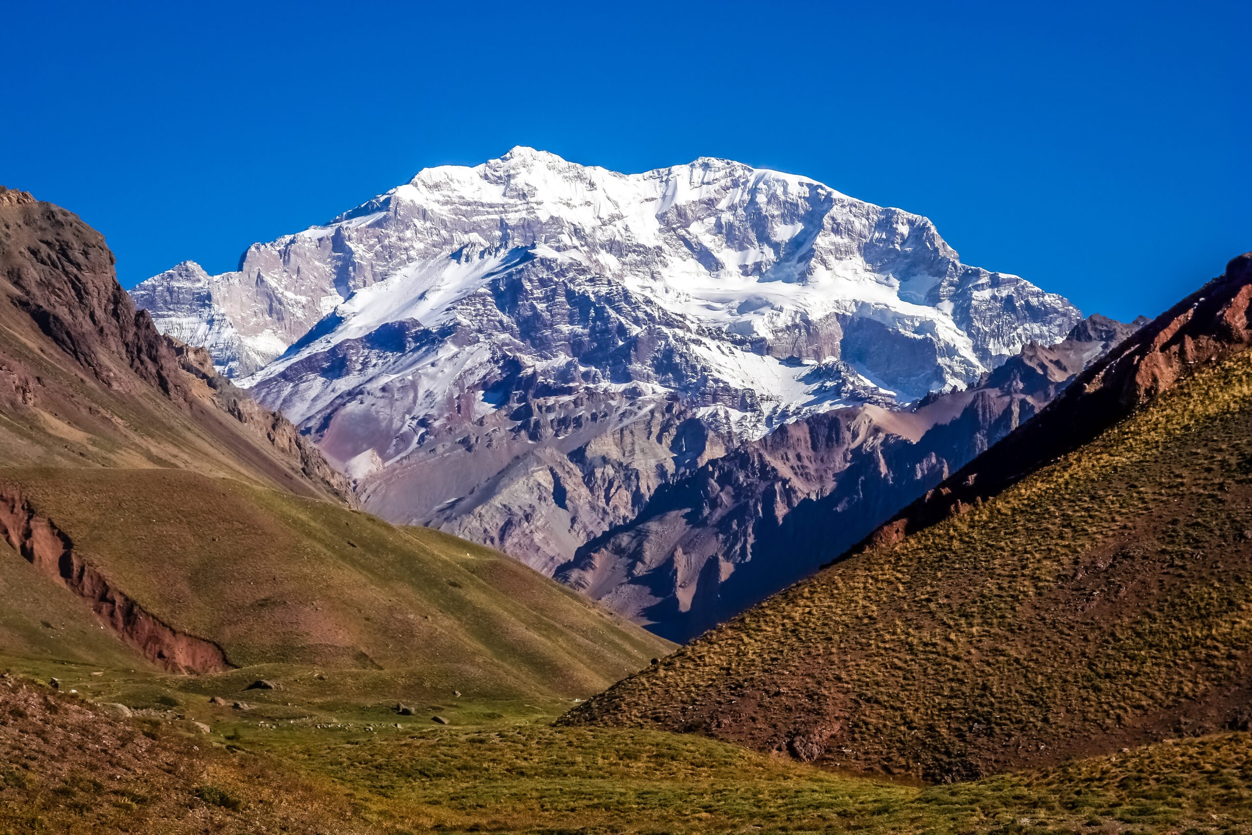 Aconcagua peak in the Argentine Andes