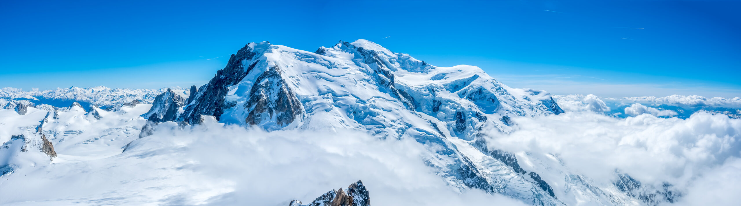 Mont Blanc massif in the French Alps