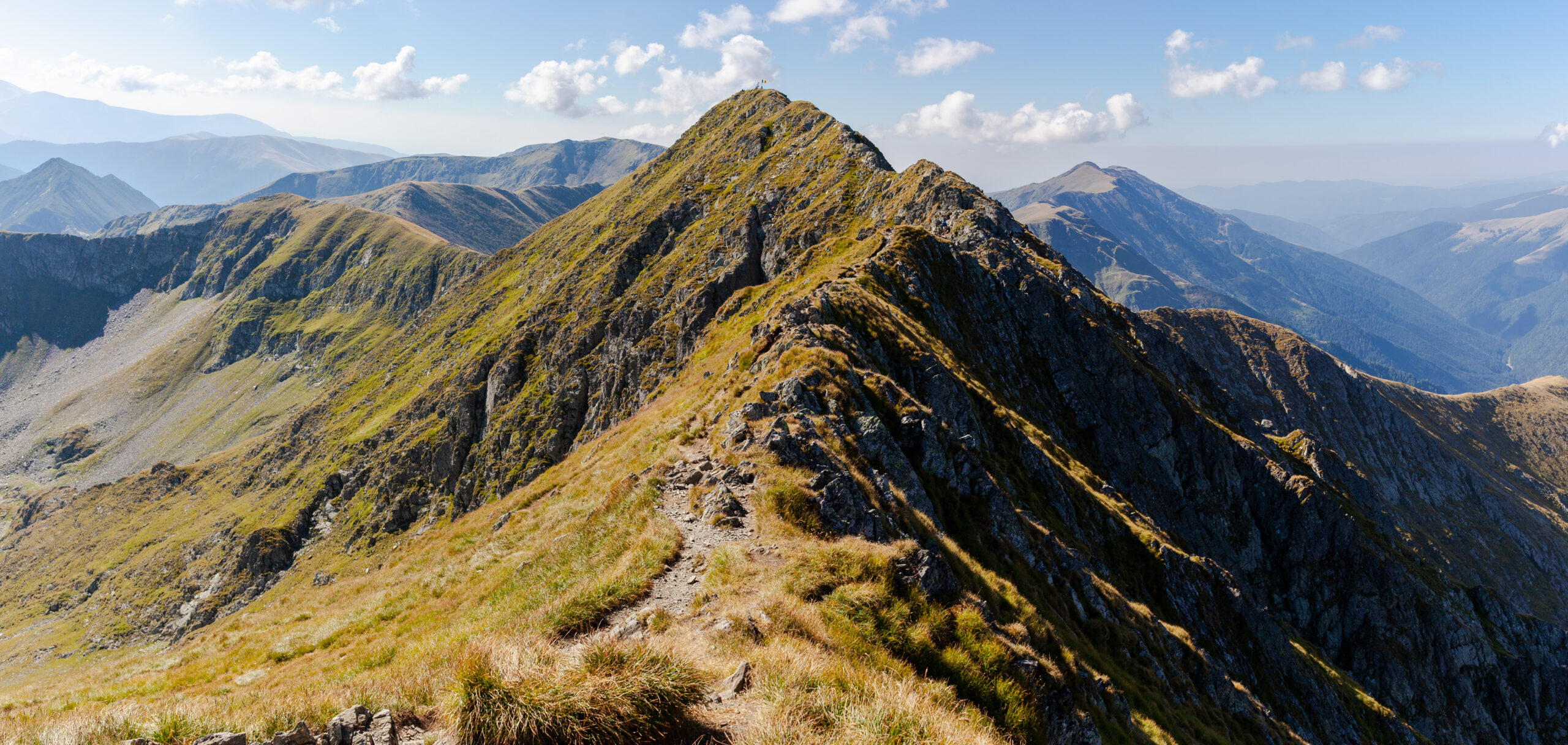 Moldoveanu summit region and the rugged Făgăraș Mountains in Romania