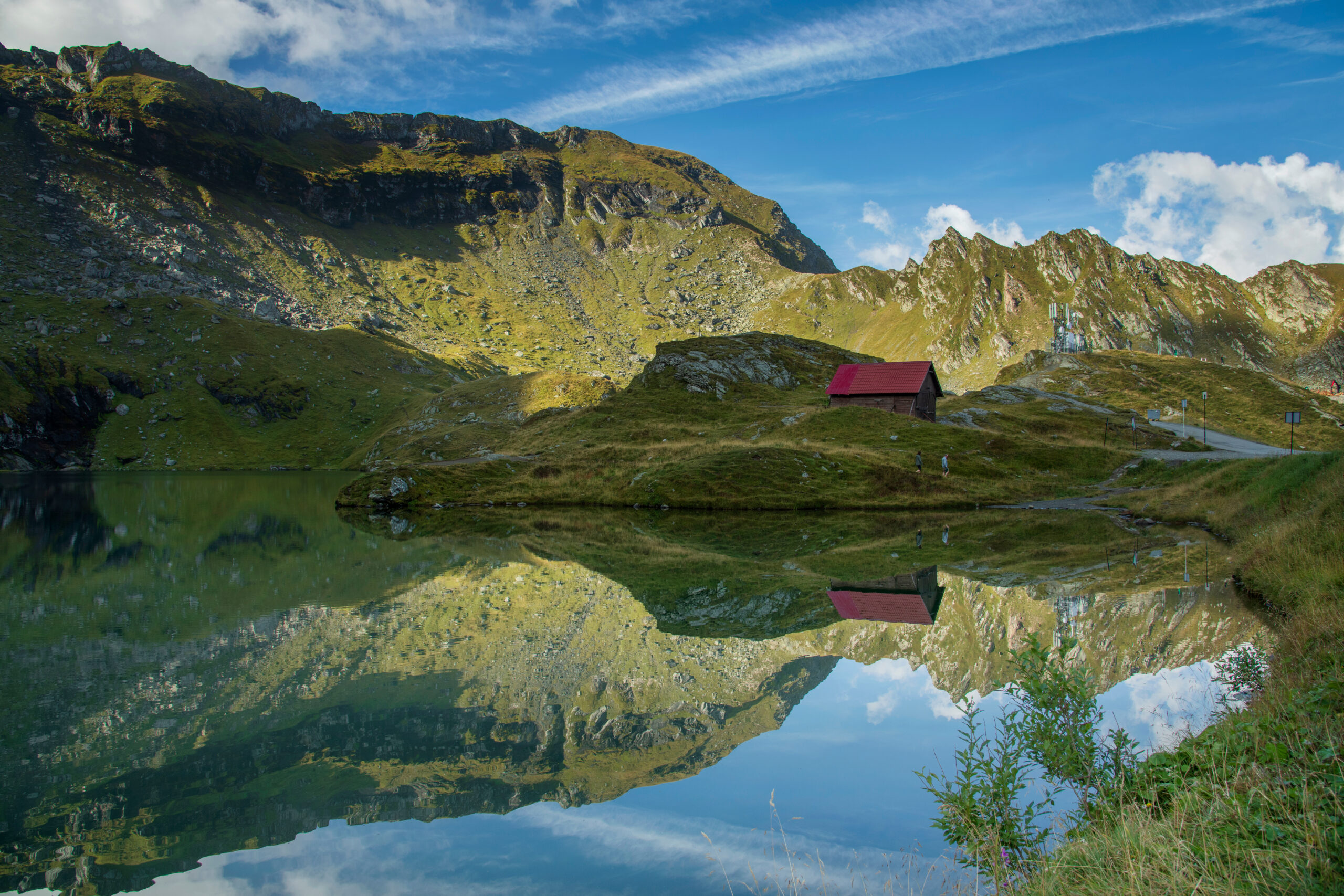 Bâlea Lake beneath the Făgăraș mountains of the Romanian Carpathians