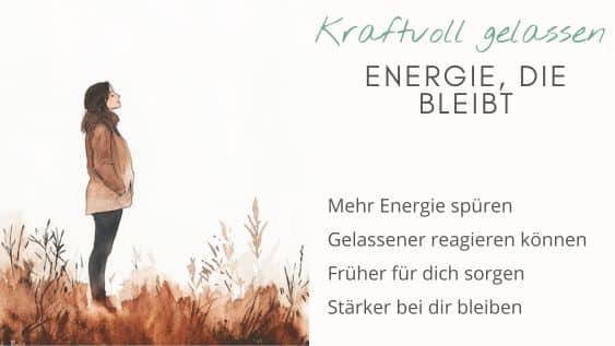 Kurscover Kraftvoll gelassen, Energie, die bleibt