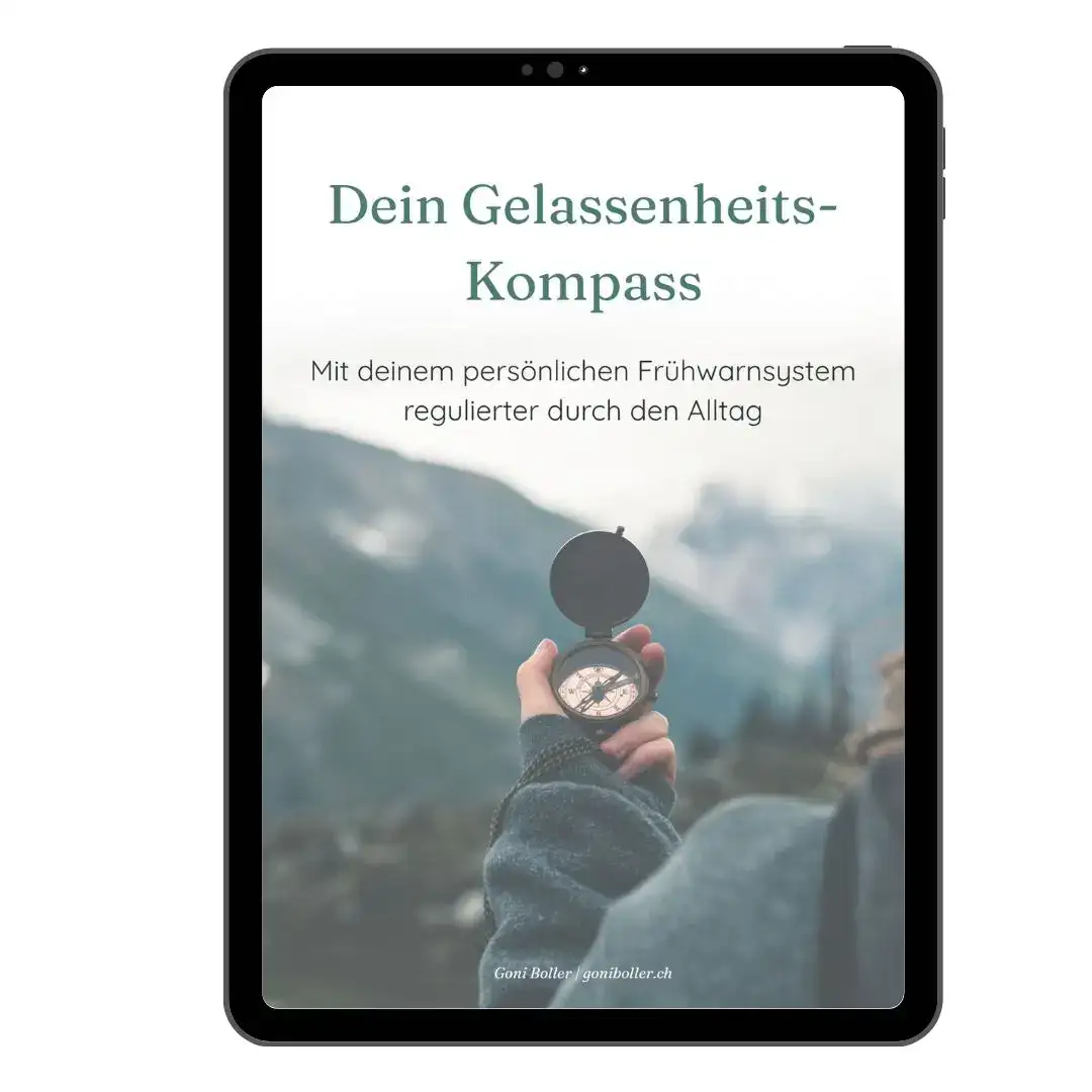 Printable «Dein Gelassenheits-Kompass» mit persönlichem Frühwarnsystem von Goni Boller