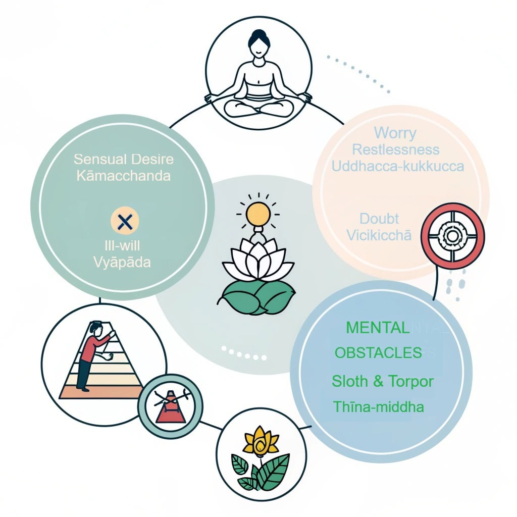 Clear mind meditation — overcoming five hindrances through mindfulness
