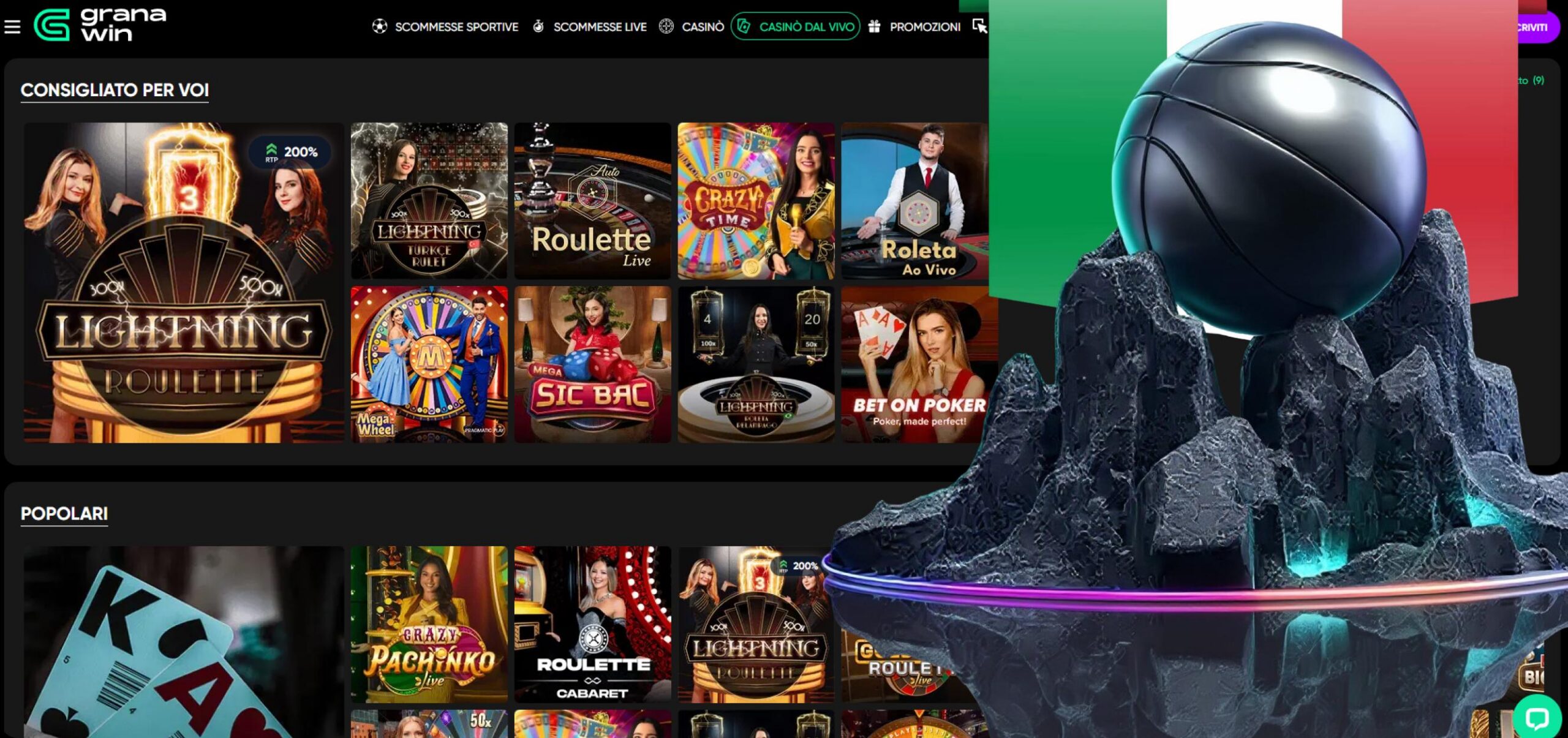 Granawin Croupier In Carne E Ossa