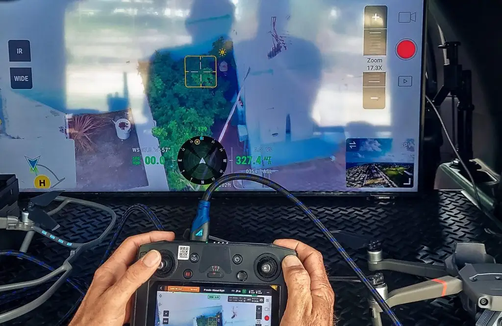 close up of drone software