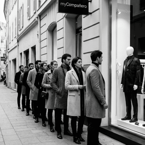 photo de clients qui attends pour la formation de clientelling