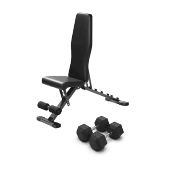 22.5kg Dumbbells and Bench Bundle