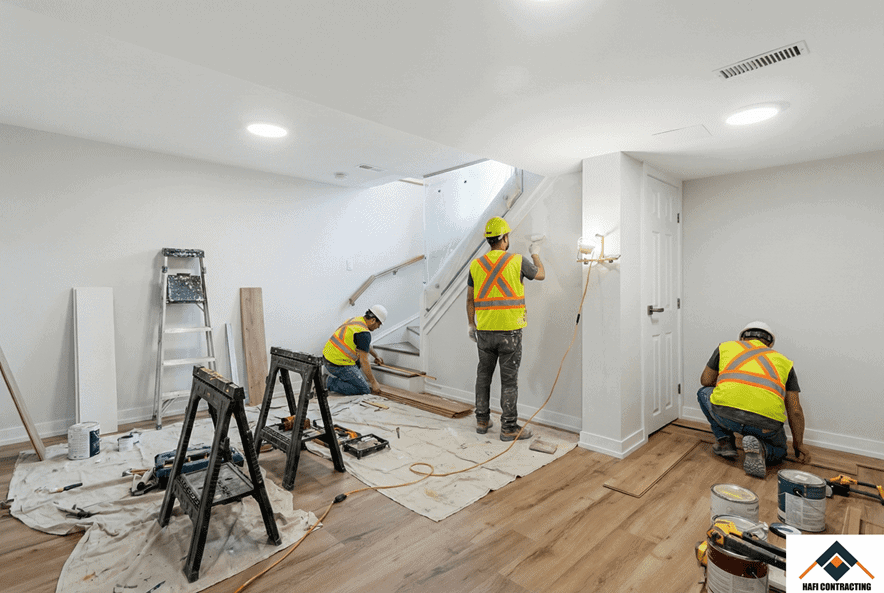 Basement Renovation in Progress