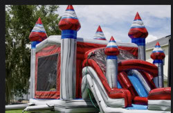 t3 1739065077 Titan Bounce House with Double Lane Slide (Wet or Dry)