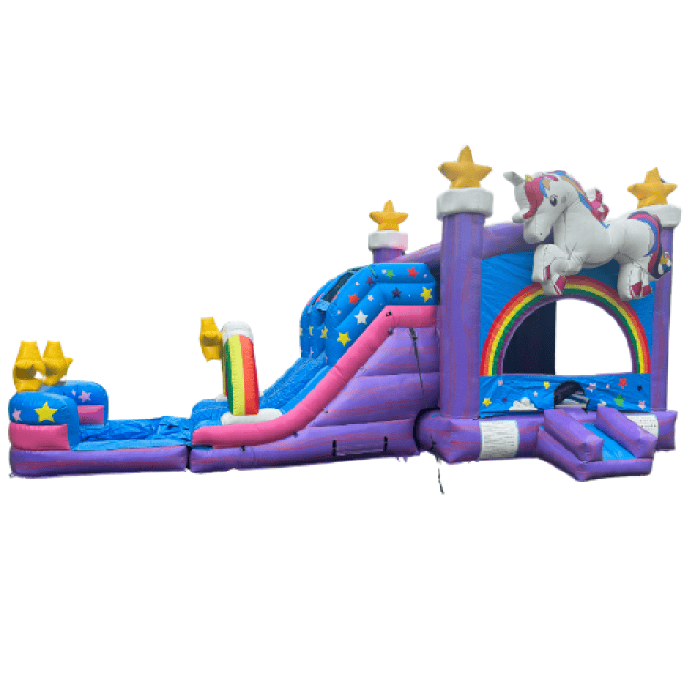 Unicorn XL Bounce House with Double Lane Slide (Wet or Dry)