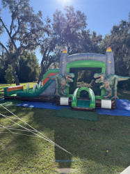 Dino Dive XL Bounce House with Double Slides