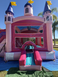 IMG 1441 1765901859 Pink Glitter Castle XL Bounce House with Double Slides