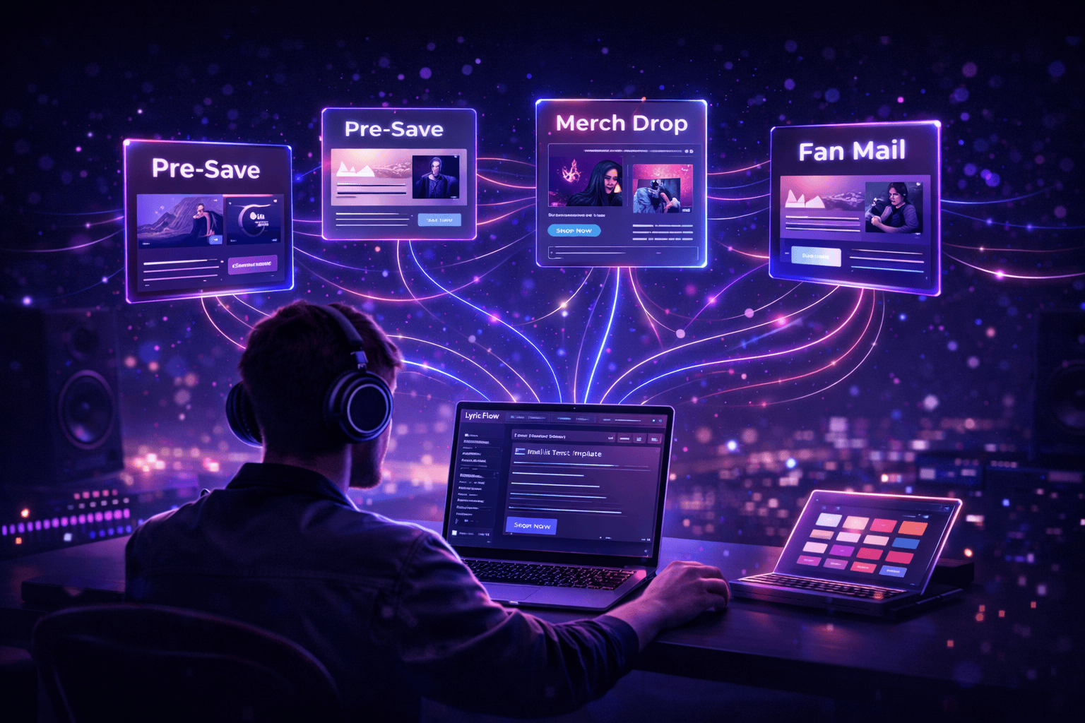 Dropmail email template generator for musicians