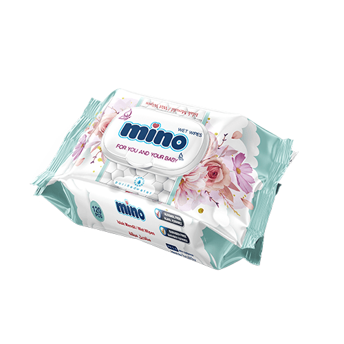 Wet wipes 120 pcs flower pattern green color packaging alcohol free manufacturer