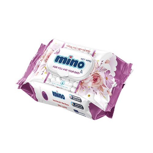 Wet wipes 120 pcs flower pattern lavender color packaging alcohol free manufacturer