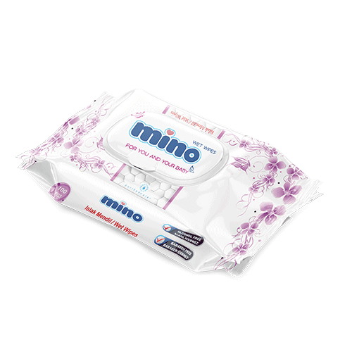 Hygiene wet wipes 100 pcs flower pattern lilac color packaging alcohol free manufacturer