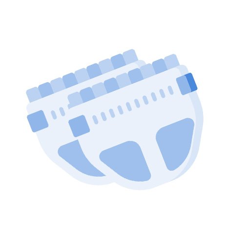 Baby diapers category icon