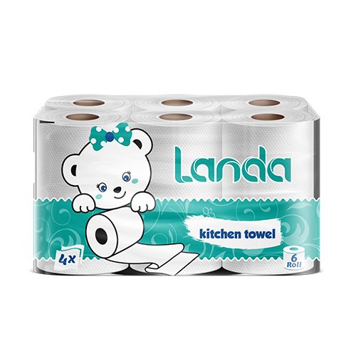 Kitchen paper towels landa brand 6 rolls 4x soft bulk manufacturer