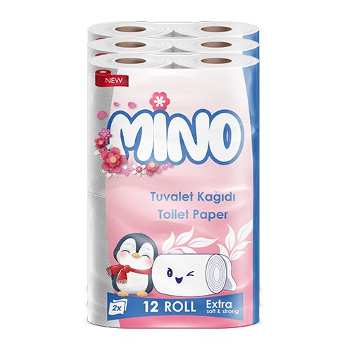Toilet paper Mino brand 12 rolls soft bulk manufacturer