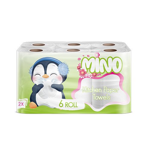 Kitchen paper towels Mino brand 6 rolls soft bulk manufacturer