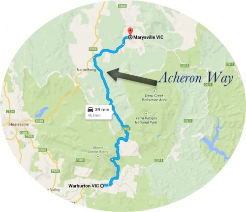 Marysville to Warburton Drive -via the Acheron Way