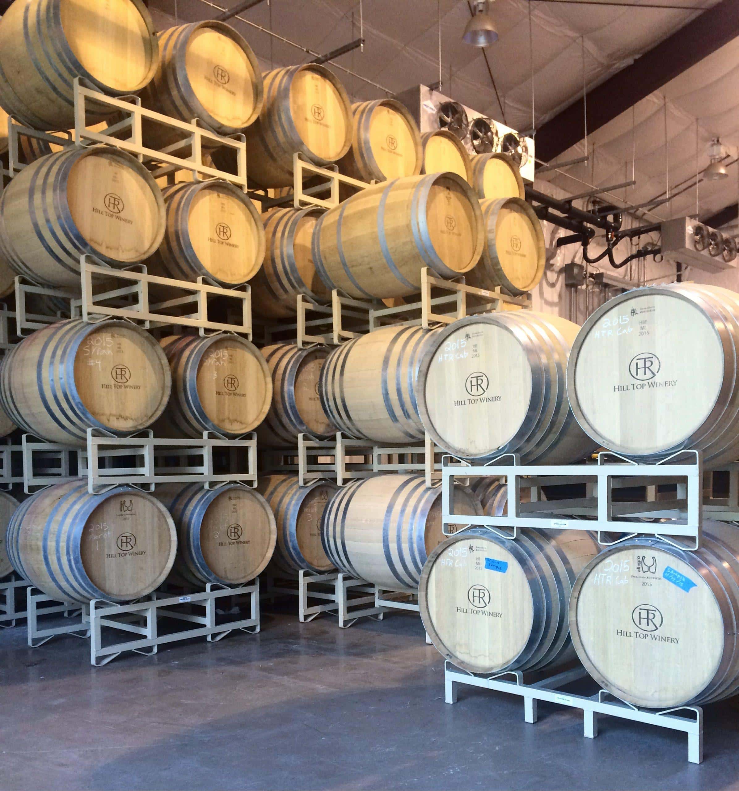 Wine barrel room
